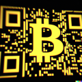 Dall e 2023 09 27 15 32 05 bitcoin code qr cryptos yellow futuristic 8k 3d