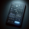 Dall e 2023 11 05 13 25 03 a modern professional digital interface for a vector dot product calculator the design is sleek and minimalistic with a dark mode aesthetic it fea