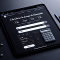 Dall e 2023 11 20 12 35 51 a professional looking web page on a black background featuring a medical dosage calculator the page title reads calculateur de dosage de medicamen