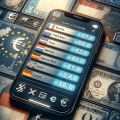 Dall e 2024 01 20 14 09 37 an image representing a currency converter tool the focus is on a modern sleek digital interface showing a currency conversion application the app