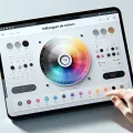 Dall e 2024 05 15 17 50 39 a professional and educational web tool interface for mixing colors the interface should include two color picker panels on the left and right sides 