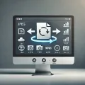 Dall e 2024 09 25 00 07 27 a modern and sleek image representing an image conversion tool the image includes icons of image formats like jpeg png and webp along with arrows